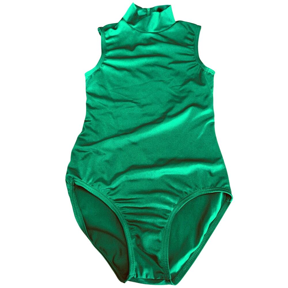 Weissman Girls Dance Shimmer Emerald Green Leotard MC Child Medium Competition